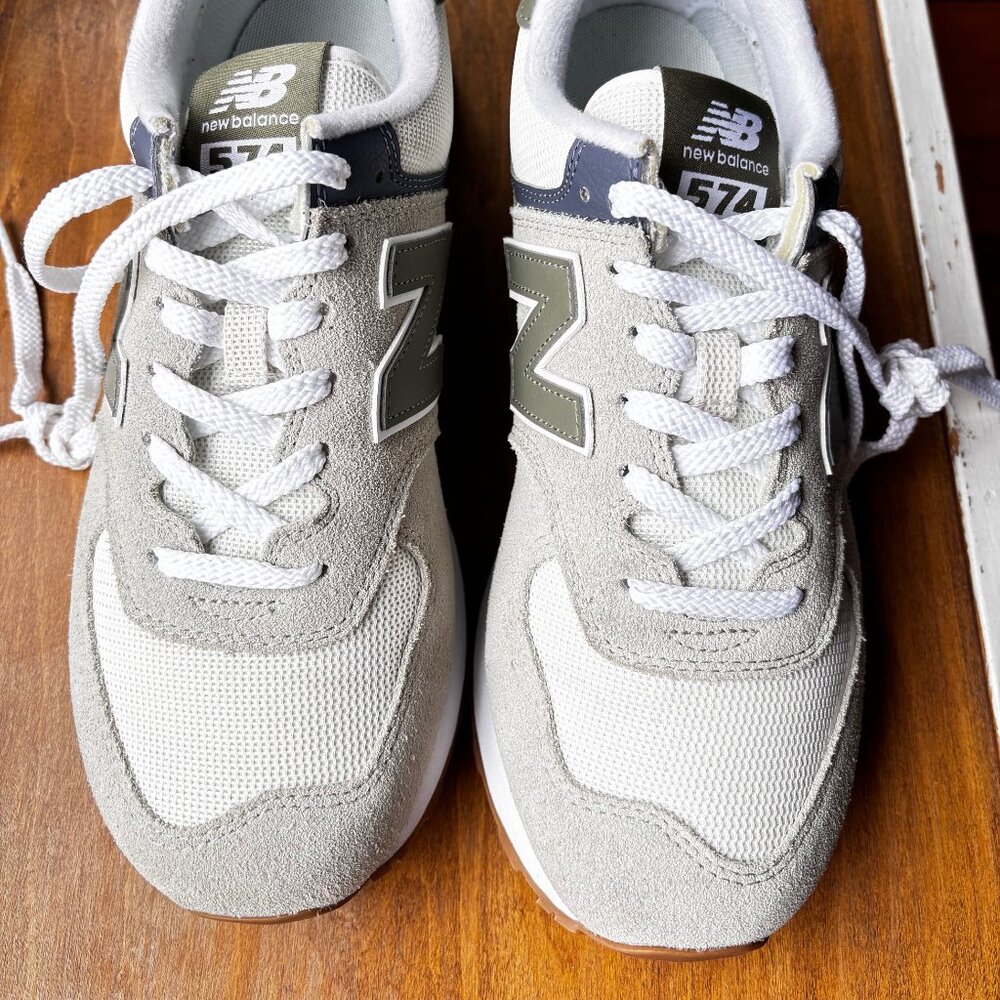 New Balance 574_ Size 10_ Sage and Olive Green